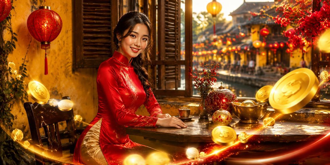 Không gian giải trí casino tại Hội An với trang phục áo dài truyền thống