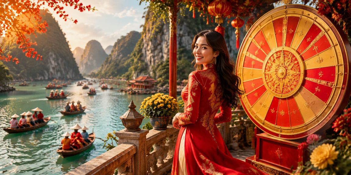 Người tham gia rút thăm may mắn tại Ninh Bình trong không khí lễ hội sôi động