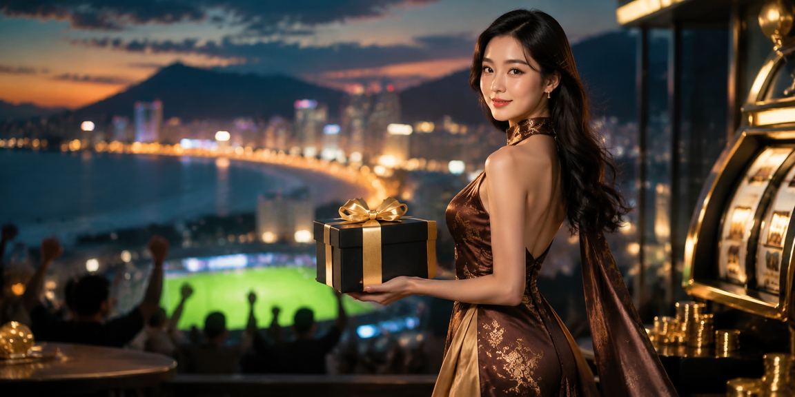 Người phụ nữ mặc áo dài tại Quy Nhơn chơi slot game trên điện thoại di động